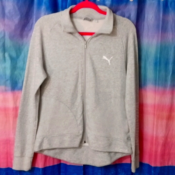 Grey puma women's hoodie.(size L) - Picture 2 of 8